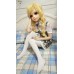 (SHELLY)Crossdress Sweet Girl Resin Half Head Female Cartoon Character Kigurumi Mask With BJD Eyes Cosplay Anime Role Lolita Doll Mask